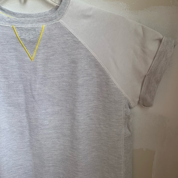 Calvin Klein Retro Boxy Short Sleeved Sweatshirt Colour Block Reverse Weave XS - Picture 6 of 12